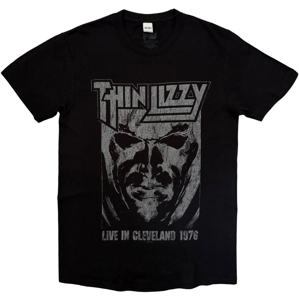 Thin Lizzy - Jailbreak Live In Cleveland '76 Mens Tshirt - Black